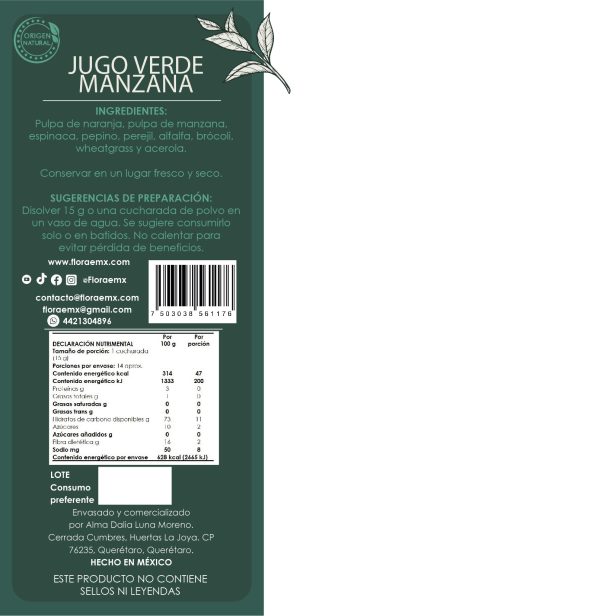 Jugo Verde Manzana (200g) - Imagen 3